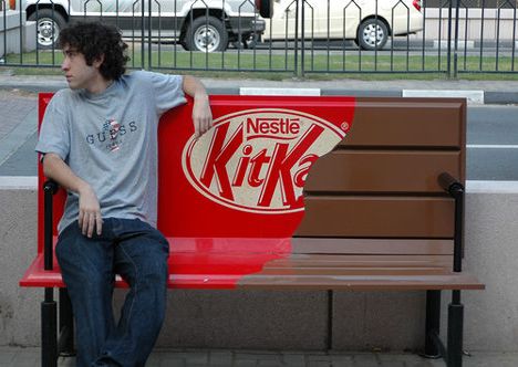 Kitkat Ads of Crazy Fun of GUERILLA MARKETING CAMPAIGN