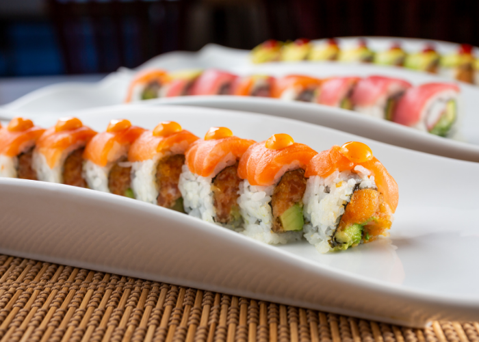 Serve and Enjoy the Tiger Roll Sushi
